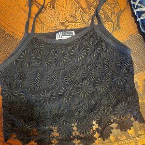 Lace/ crochet style crop top
